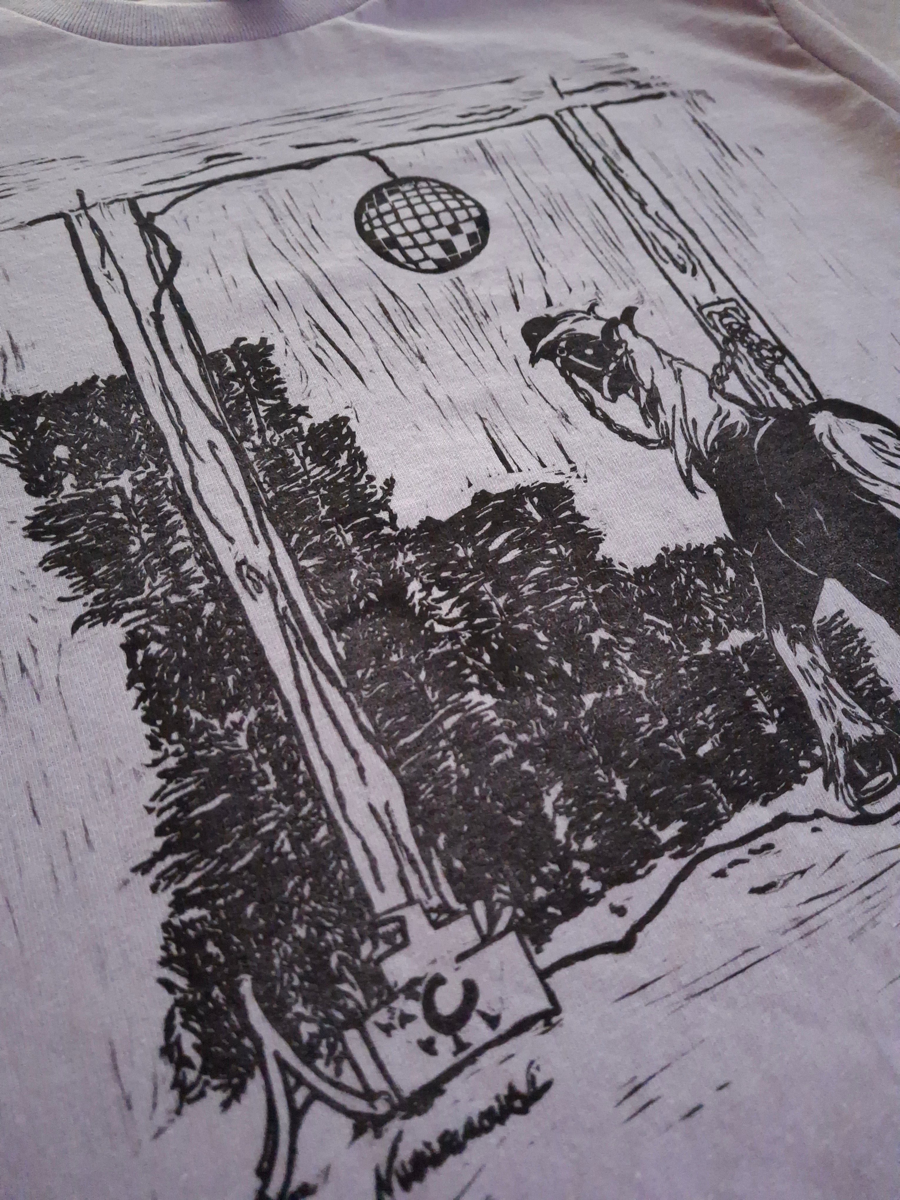 New Horseshoes T-Shirt / Block Printed