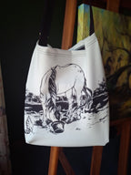 Munching Horse Tote Bag