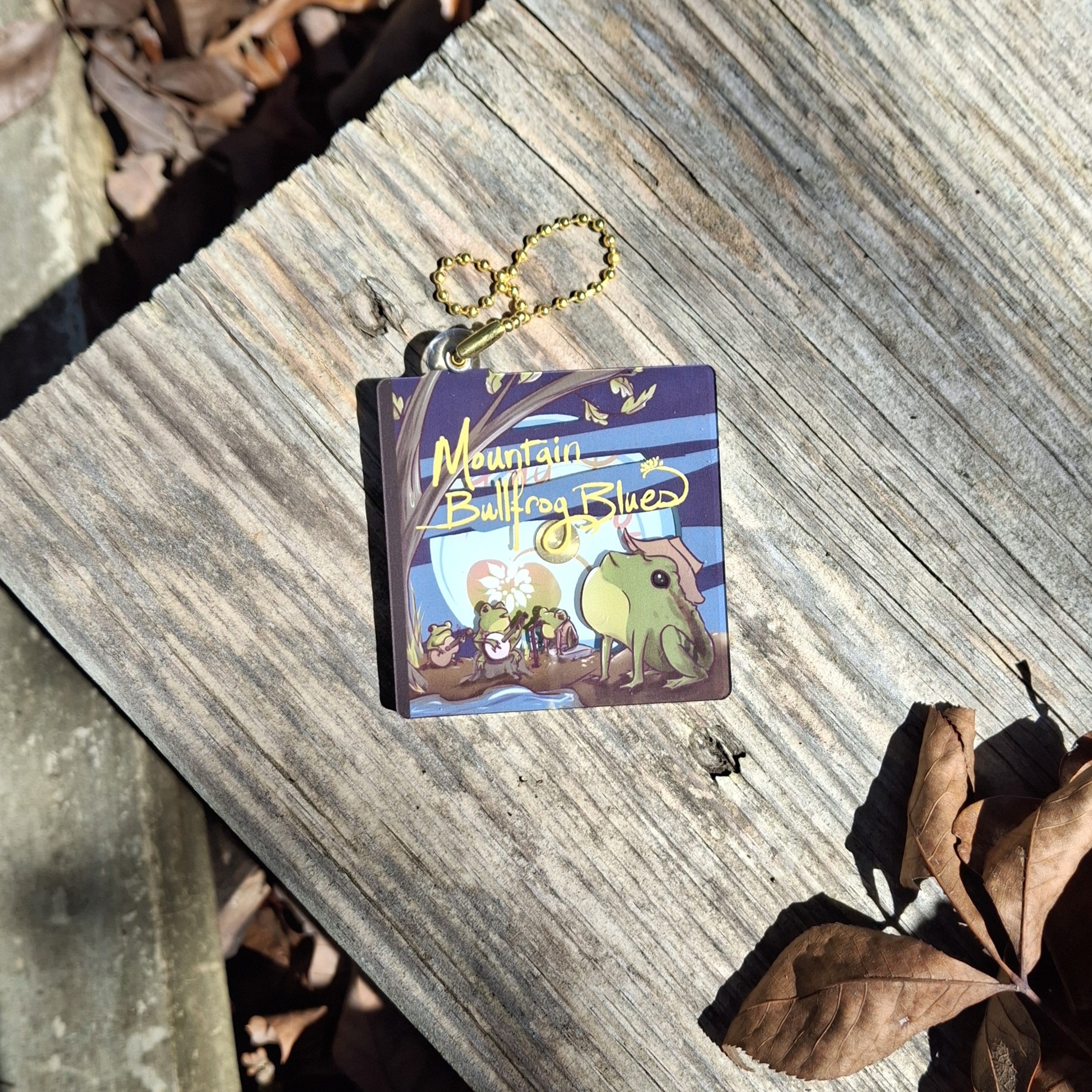 Mountain Bullfrog Blues Keychain