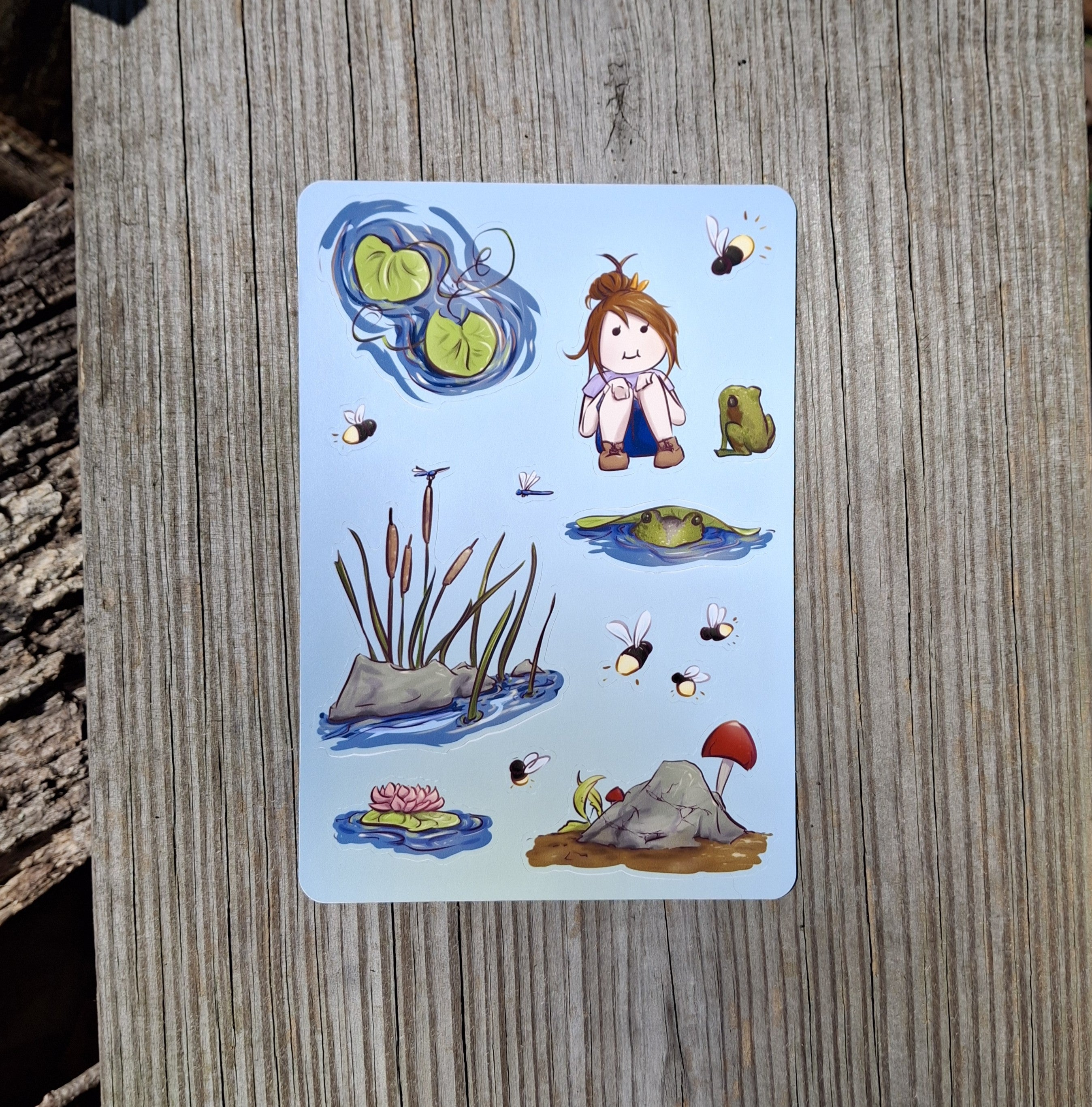 Bullfrog Watching Sticker Sheet