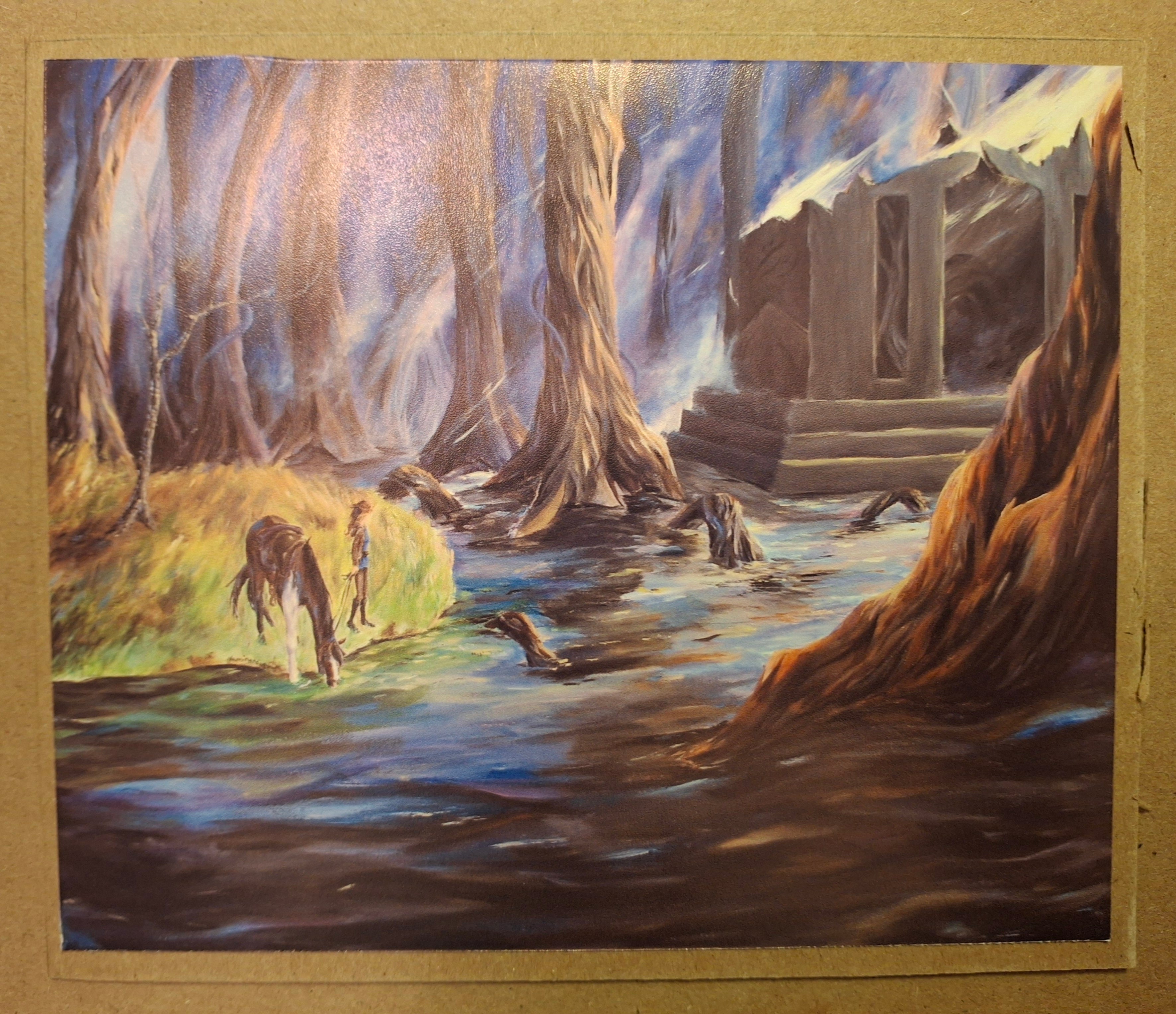 Swamp Ruins Painting Print