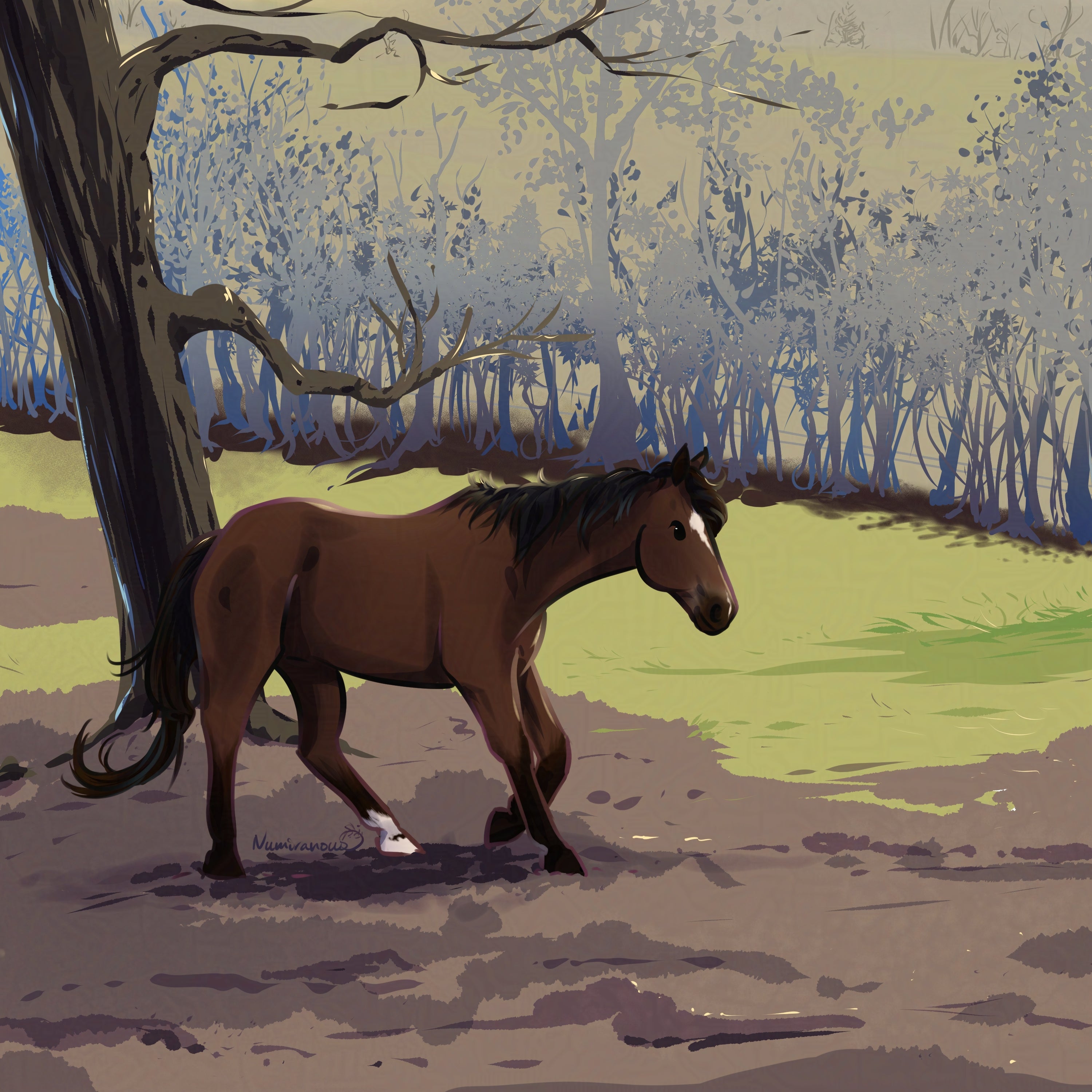 Digital Horse Illustration