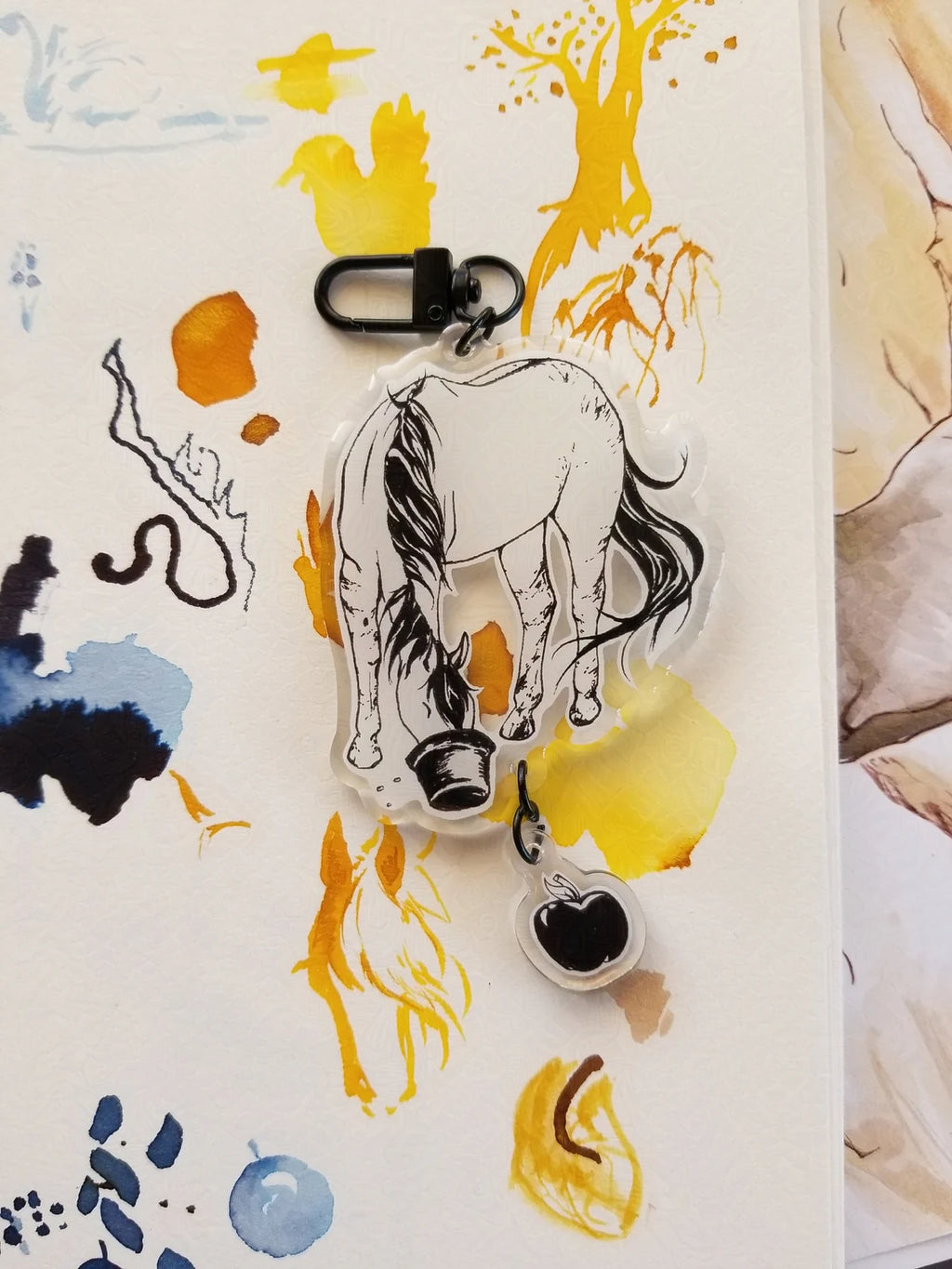 Munching Horse Keychain