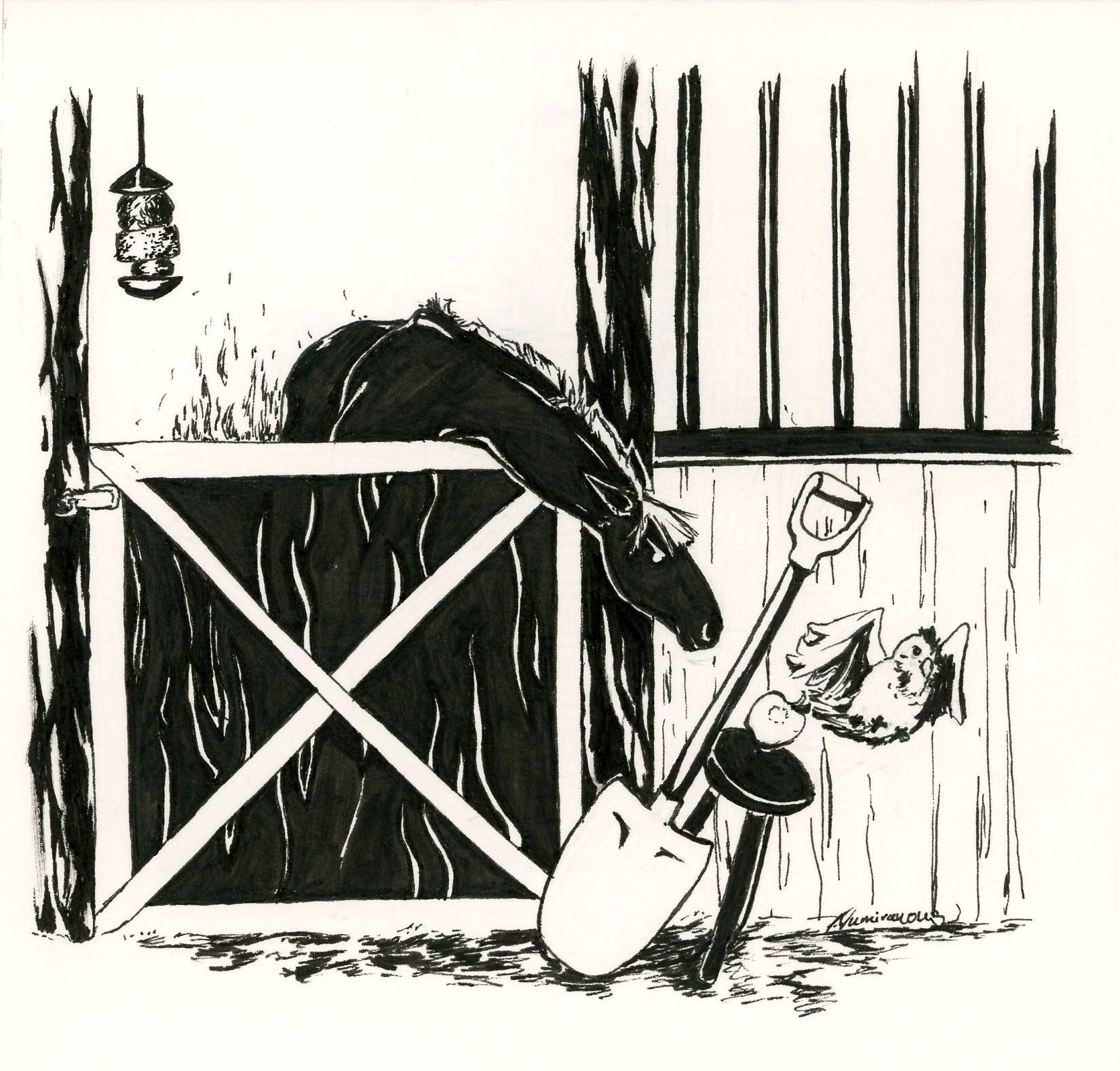 Ink Horse Illustration